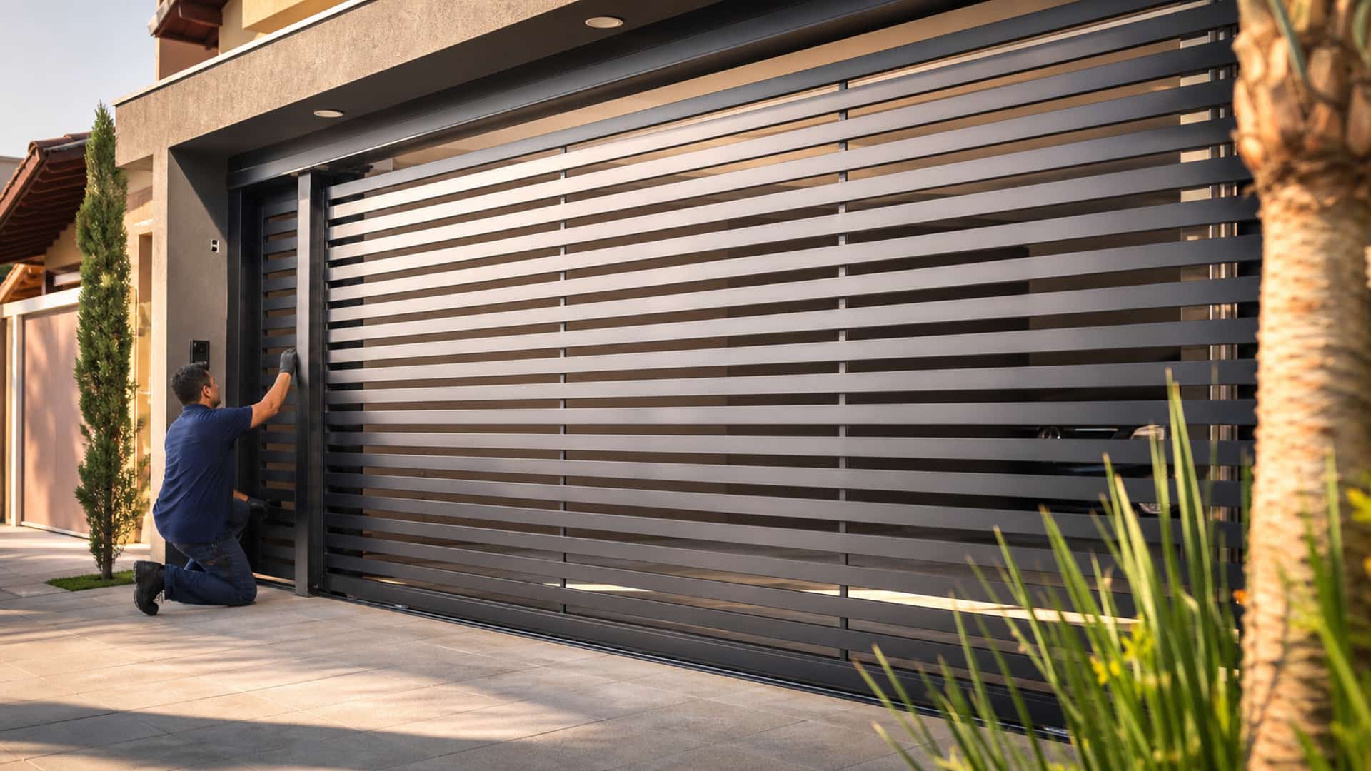 Instalação de portão de garagem